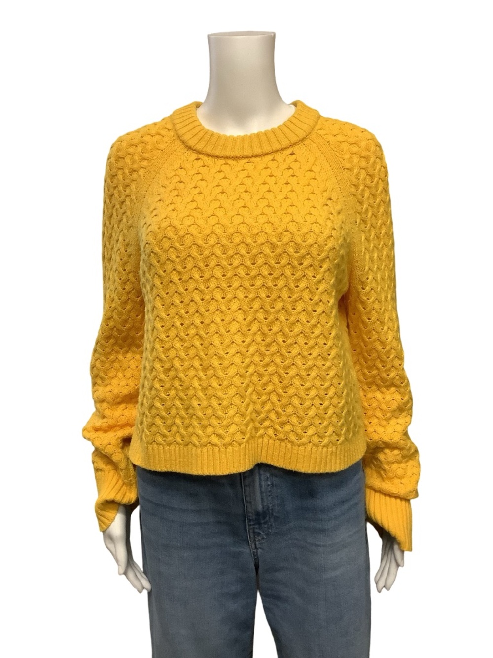 Alice + Olivia Cropped Crewneck Sweater Size: M